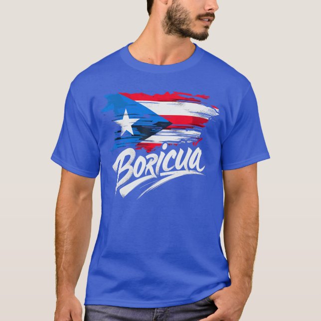 T-shirt Puerto Rico Flag Boricua funny (Devant)