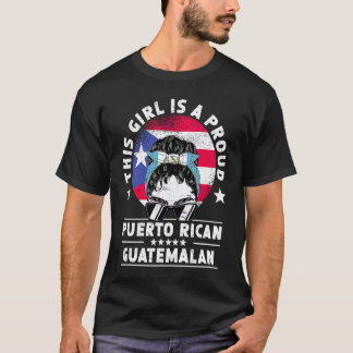 T-shirt Puerto Rico Flag Guatemala Grown Women Girl Pride