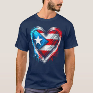 T-shirt Puerto Rico Heart Puerto Rican Flag boy