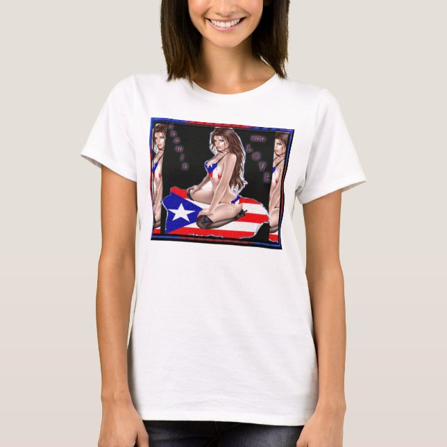 T-shirt puertoricanlady (Devant)