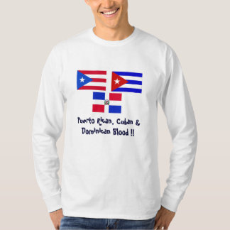 T-shirt PuertoRico_flag, Cuba_flag, DominicanR_flag, unité