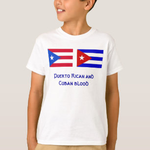 T-shirt PuertoRico_flag, Cuba_flag, Portoricain et Cu…