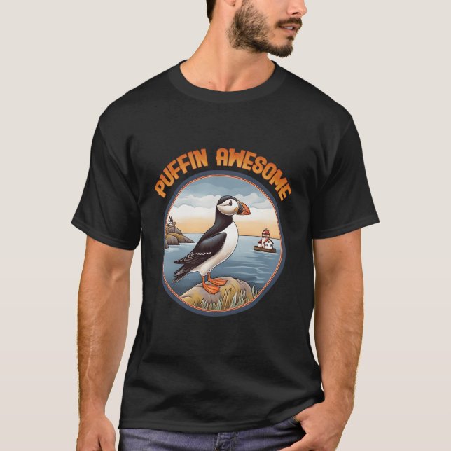 T-shirt Puffin Awesome Puffin Bird (Devant)
