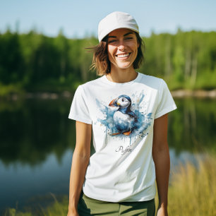 T-shirt Puffin Splash, personnalisé