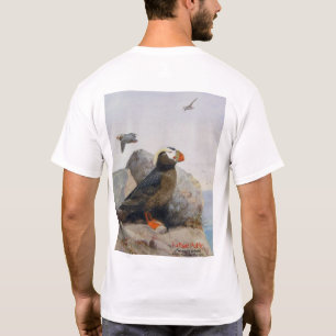 T-shirt Puffin touffu, illustration avant/arrière