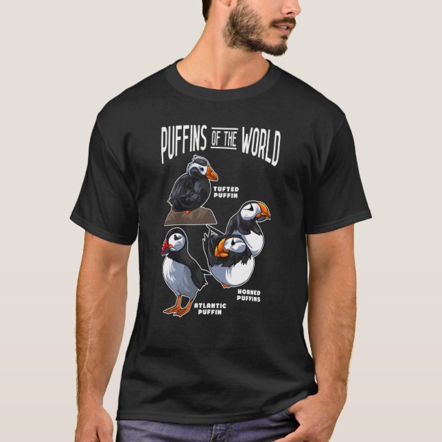 T-shirt Puffins Animals of the World Puffin Bird Bird Owne (Devant)