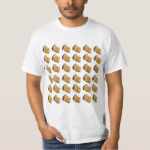 Puffs au fromage sur un T'Shirt, motif.