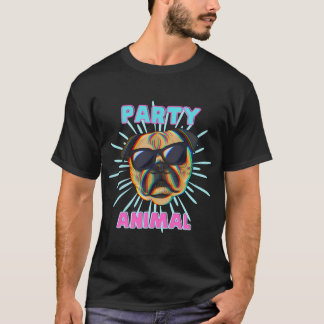 T-SHIRT PUG ANIMAL DE FÊTE