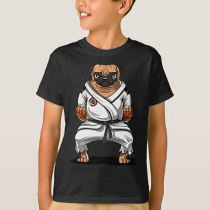 T-shirt Pug Chien Karaté Arts Martiaux Kickboxing Jiu Jits