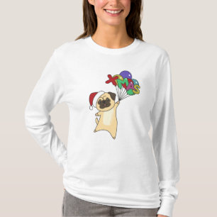 T-shirt Pug Christmas Snow