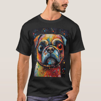 T-shirt Pug dans le style de Miro WOOF