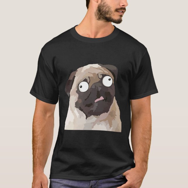 T-shirt Pug Fou Long  143 (Devant)