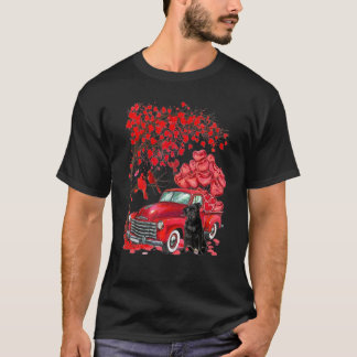 T-shirt Pug Mignon Camion Saint-Valentin Amour Arbre Chien