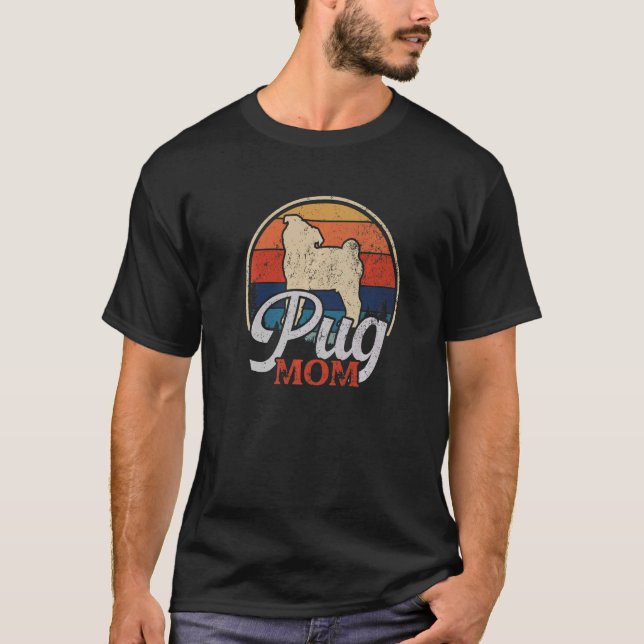 T-shirt Pug Mom   (Devant)