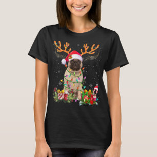 T-shirt Pug Reindeer Family Matching Christmas