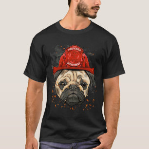 T-shirt Pug Sapeur-Pompier Pug Chien Amoureux Esse