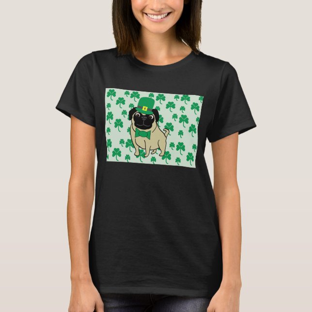 T-shirt Pug St. Patrick’s Day (Devant)