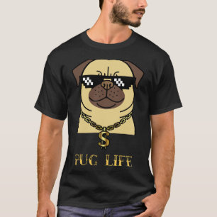 T-shirt Pug Vie de Gangsta
