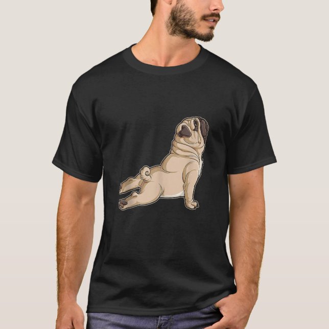T-shirt Pug Yoga Funny Men Women Namaste Spiritual Meditat (Devant)