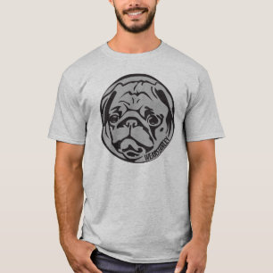 T-shirt pugface argenté et noir