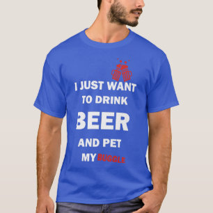 T-shirt Puggle Amoureux des chiens Bière Tee - shirts Drôl