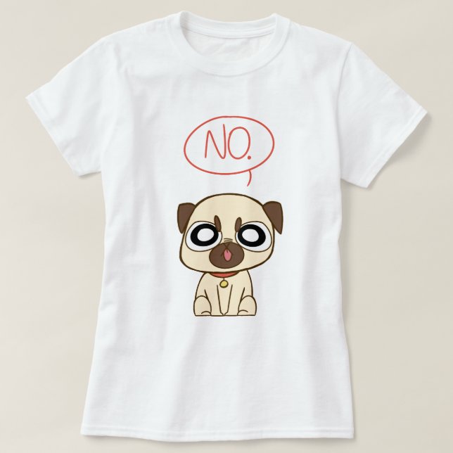 T-shirt Puggle fâché (Design devant)