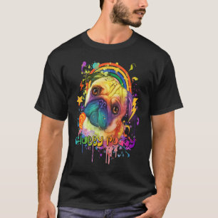 T-shirt Puggy Joufflu Humour de Pug Bouldog Néerlandais J