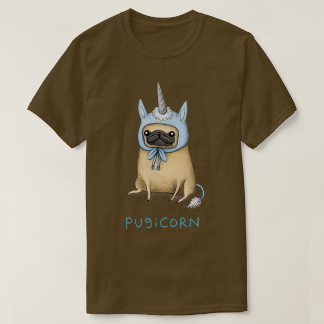 T-shirt Pugicorn Fawn (Design devant)
