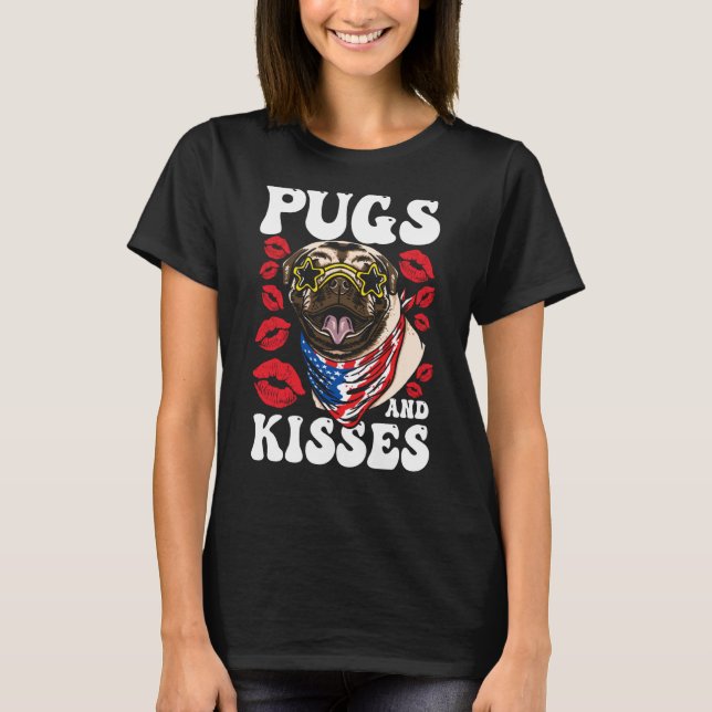 T-shirt Pugs and Kisses (Devant)
