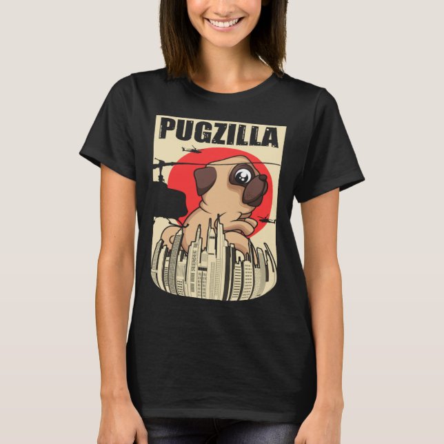 T-shirt Pugzilla Pour Propriétaires De Carlins Carlin Pour (Devant)