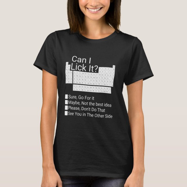 T-shirt Puis-Je Le Laisser Drôle Tableau Périodique Des Él (Devant)