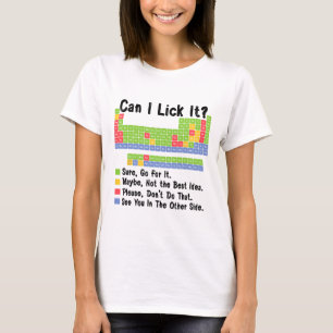 T-shirt Puis-je le lécher Prof de chimie tableau périodiqu