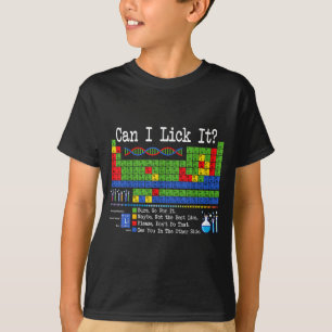 T-shirt Puis-je le lécher Tableau périodique Prof de scien