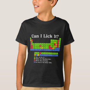 T-shirt Puis-je le lécher Tableau périodique Professeur de