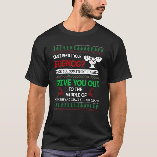 T-shirt Puis-Je Remplir Votre Devis De Vacances De Noël Ég (Devant)