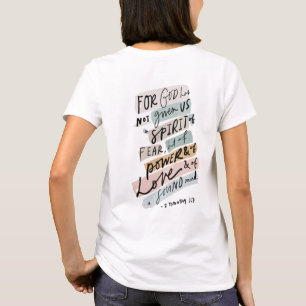 T-shirt Puissance, amour et autodiscipline - 2 Timothée 1:
