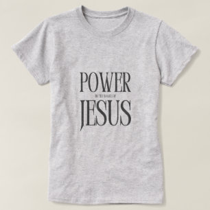 T-shirt Puissance du Nom de Jésus (gris)