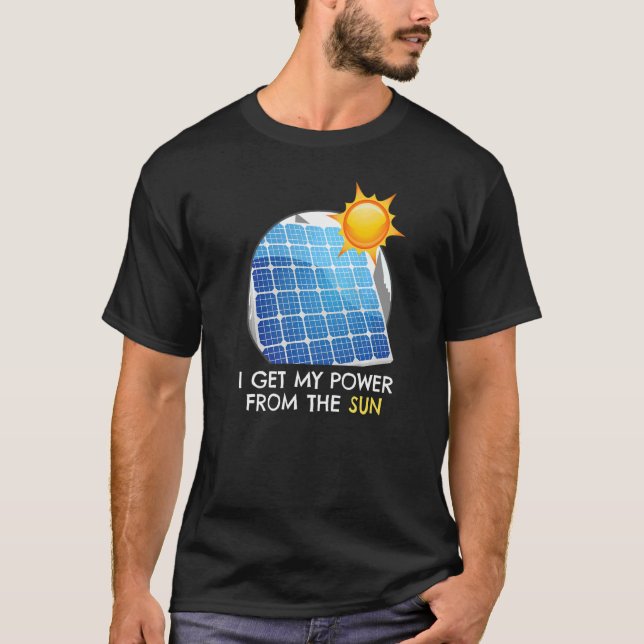 T-shirt Puissance Du Soleil I Solaire Panneau Solaire Éco  (Devant)