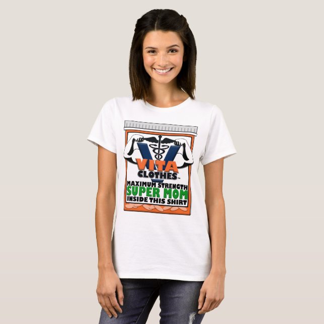 T-shirt Puissance maximale Super Maman (Devant entier)