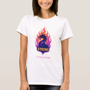 T-shirt Puissant Feu de Dragon — Conception Motivationnell