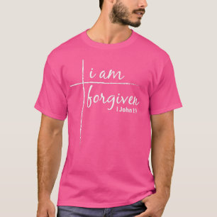 T-shirt Puissante Croix Pardonnée Je Suis Pardonné Christi