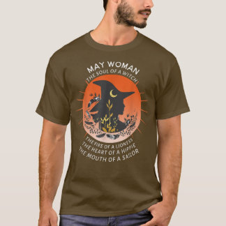T-shirt Puisse femme âme d'une sorcière et bouche de marin