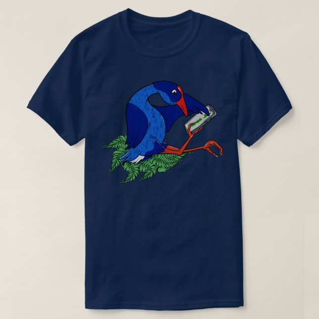 T-shirt Pukeko avec Mobile Phone (Design devant)