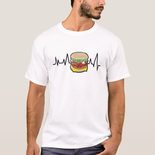 T-shirt Pulse cardiaque - Burger (Devant)