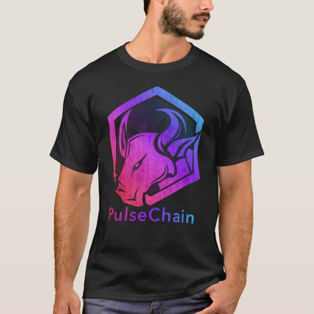 T-Shirt PulseChain (Pulse Chain Crypto Bull) (Devant)