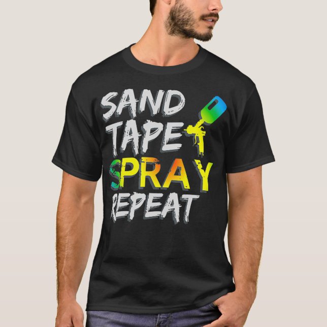 T-shirt Pulvérisateur de bande de sable Répétition Auto Co (Devant)