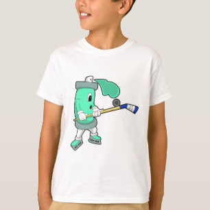 T-shirt Pulvérisateur de glace au hockey sur glace avec bâ