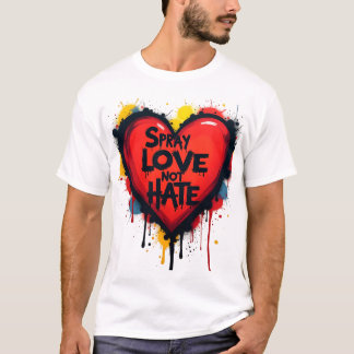 T-shirt Pulvériser votre amour, pas la haine - Graffiti He