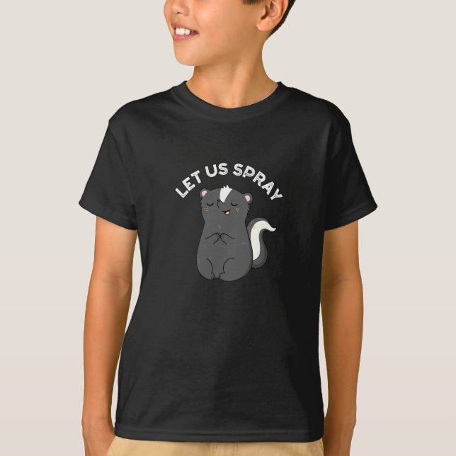 T-shirt Pulvérisons Funny Skunk Pun Dark BG (Devant)