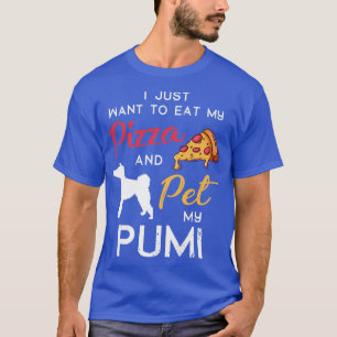 T-shirt Pumi Dog Pizza Lover propriétaire Noël Anniversair